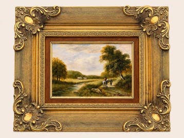 German school (XIX-XX), signed F. Brandhuber - Reiter mit