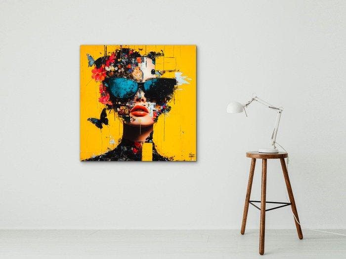 PLM-Art - Lemon Butterfly Woman, Antiek en Kunst, Kunst | Designobjecten