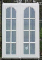 afrormosia houten raam , chassis , venster 115 x 175 wit, 75 tot 150 cm, Raamkozijn, Nieuw, Ophalen of Verzenden