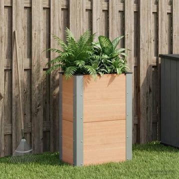 vidaXL Verhoogde plantenbak Bruin 50 x 30 x 72 cm WPC en, Tuin en Terras, Verzenden, Nieuw