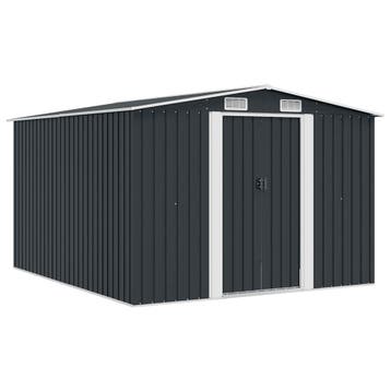 vidaXL Tuinschuur 257x298x178 cm metaal antracietkleurig, Tuin en Terras, Verzenden, Nieuw