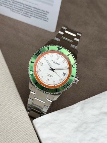 Heritor - Automatic Bexley Date - Green/Silver - Zonder, Nieuw