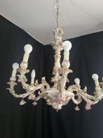 Plafondlamp - Keramiek - Capodimonte-kroonluchter, Antiek en Kunst, Curiosa en Brocante