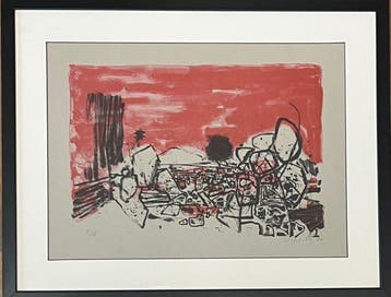 Corneille (1922-2010) - Dans le Désert, 1960, encadré !, Antiquités & Art