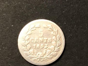 Nederland. Willem III. 5 Cents 1853