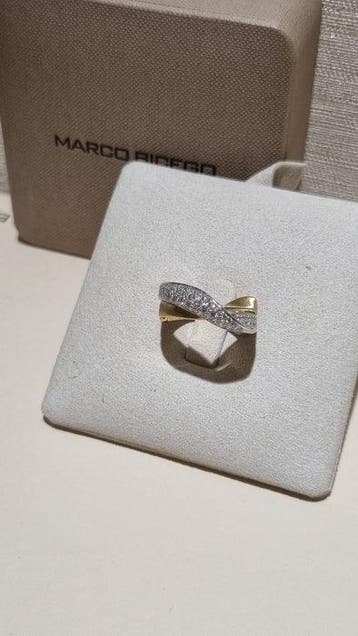 Marco Bicego - Ring - 18 karaat Geel goud, Witgoud - 0.60ct., Handtassen en Accessoires, Nieuw
