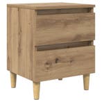 vidaXL Bedkast met lade Artisan Eiken 40 x 35 x 50 cm, Verzenden, Nieuw