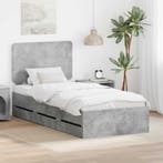 vidaXL Bedframe met lade Beton Grijs 75 x 190 cm, Verzenden
