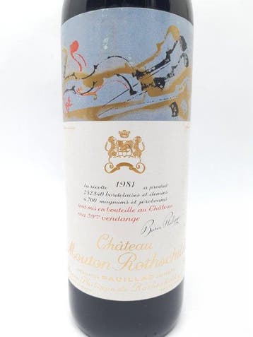 1981 Chateau Mouton Rothschild - Pauillac 1er Grand Cru, Verzamelen, Nieuw