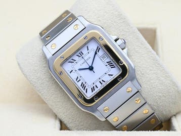 Cartier Santos Ref. 2961 Year 1990s (Box), Ophalen of Verzenden, Polshorloge