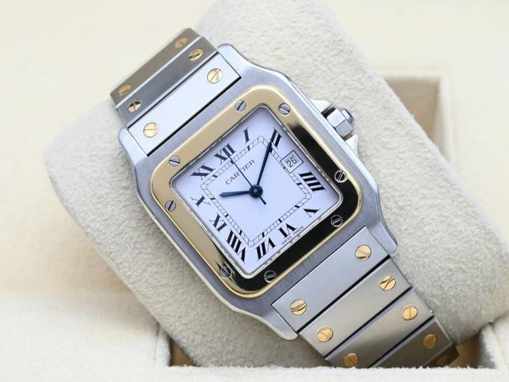 Cartier Santos Ref. 2961 Year 1990s (Box), Bijoux, Sacs & Beauté, Montres | Hommes, Enlèvement ou Envoi