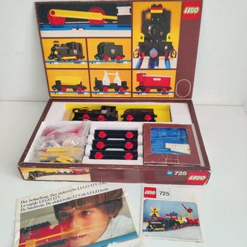 Lego Set - 725 - Train - Lego 725 12V trein, Nieuw