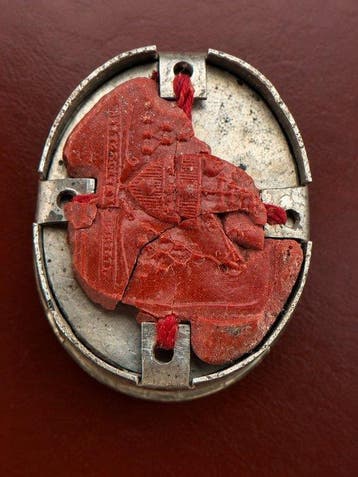 Reliekhouder - Zilver, Glas, Textiel - 1850-1900 - Het