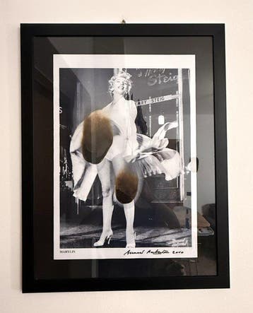 Bernard Aubertin (1934-2015) - Affiche brûlée - Marilyn