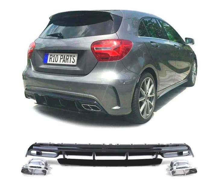 DIFFUSEUR MERCEDES CLASSE A W176 12-18 LOOK A45 AMG NOIR BRI, Auto-onderdelen, Carrosserie, Verzenden