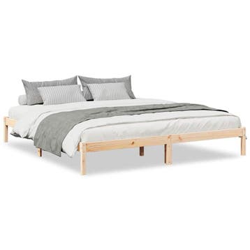 Massief grenen bed 180x210 | Tweede kansje | OP = OP, Huis en Inrichting, Slaapkamer | Bedden, Overige kleuren, Verzenden, 210 cm