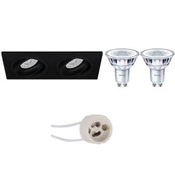 LED Spot Set - Kantelbare Dimbare 3W LED Inbouwspot Mat Zwar, Verzenden, Nieuw