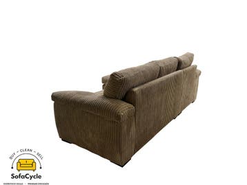Hoekzetel bruin in ribstof, hoek L – overstock, Verzenden, Nieuw