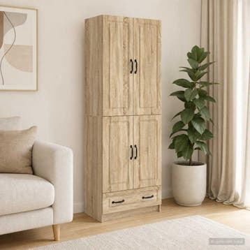 vidaXL Kast Set 2 st Sonoma Eiken Bewerkt hout, Verzenden