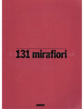 1979 FIAT 131 MIRAFIORI BROCHURE DUITS