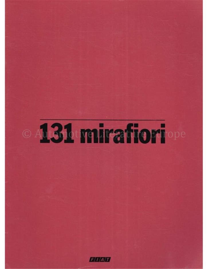 1979 FIAT 131 MIRAFIORI BROCHURE DUITS, Livres, Autos | Brochures & Magazines