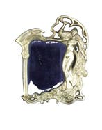 Art nouveau stijl metalen fotolijstje - Fotolijst - Glas,