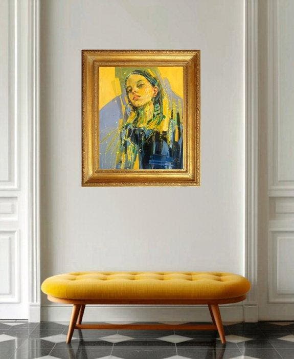 Patricia Caldevilla - EMOCIÓN AMARILLA, Antiquités & Art, Art | Peinture | Moderne
