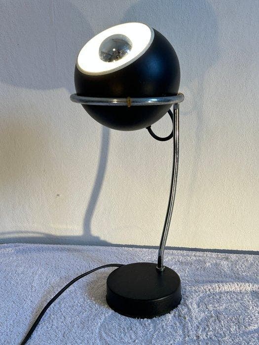 Tafellamp - Eye Ball - Chroom, Staal, Plastic, Antiek en Kunst, Curiosa en Brocante