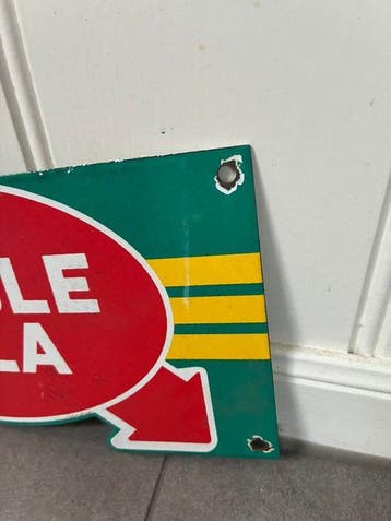 Vintage Double Cola reclamebord – Amerikaanse soda, Antiquités & Art