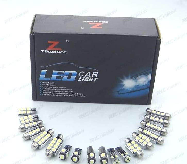 Kit 20 Ampoules Led Intérieur Pour Mercedes Classe C W204 C2, Auto-onderdelen, Verlichting, Verzenden