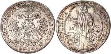 Duitsland. Stadt Nürnberg. Reichsguldiner (60 Kreuzer) 1660
