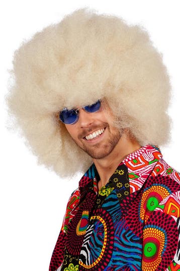 Blonde Pruik Afro, Verzenden, Nieuw