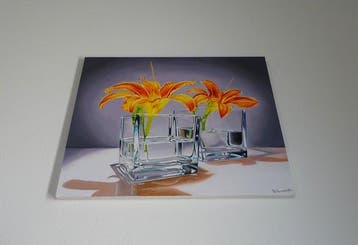 Roi Passarini - Gigli arancioni in vaso di vetro