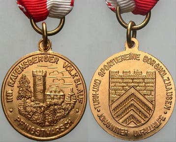 Medaille vergoudet 1972 Borgholzhausener medaille Int Rav..., Timbres & Monnaies, Verzenden