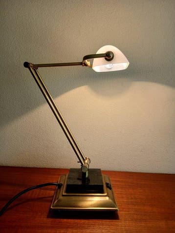 Herda Amsterdam - Notarislamp - Tafellamp - Messing,, Antiek en Kunst