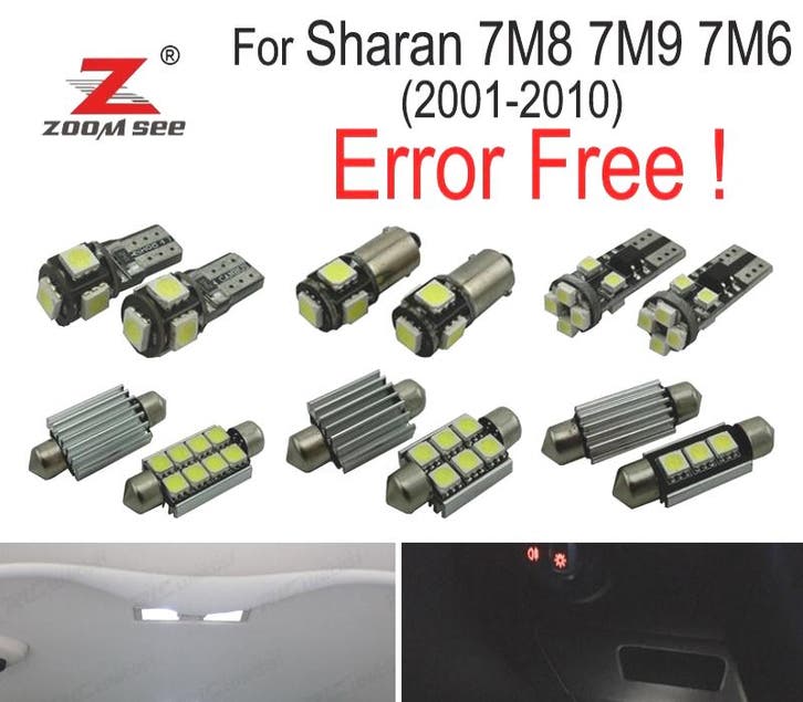 Kit 24 Ampoules Led Intérieur Pour Volkswagen Vw Sharan 7M8, Autos : Pièces & Accessoires, Éclairage, Envoi