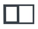 PVC raam met aanslag vast-draaikiep b150xh80 in voorraad, Gevelraam of Ruit, 80 tot 120 cm, Nieuw, Ophalen of Verzenden