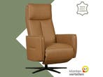 Leren handmatige relaxfauteuil Honor - Massif Calvados, Ophalen of Verzenden, Nieuw