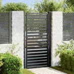 vidaXL Tuinhek afsluitbaar 100x180 cm aluminium zwart, Tuin en Terras, Verzenden, Nieuw
