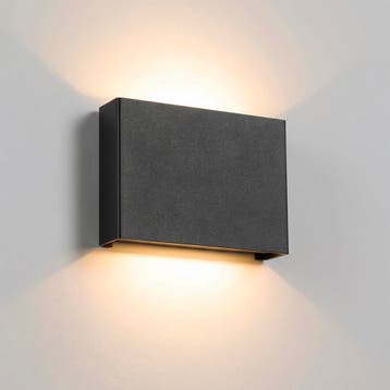 Wandverlichting modern Elroy Up en Down Muurlamp Zwart Small, Verzenden