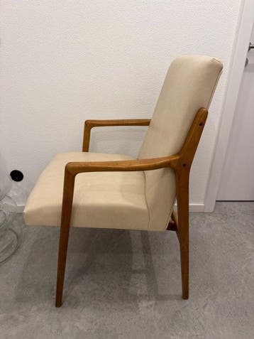 Wilkhahn - Josef Hillerbrand - Fauteuil - Teak, Leder, Antiquités & Art, Antiquités | Meubles | Chaises & Canapés