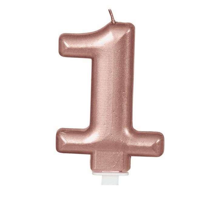 Rose Gouden Kaars 1 Jaar 8cm, Hobby & Loisirs créatifs, Articles de fête, Envoi