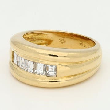 Bague - 18 carats Or jaune Diamant (Naturelle), Nieuw