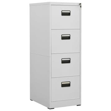 vidaXL Archiefkast 46x62x133 cm staal lichtgrijs, Verzenden, Nieuw