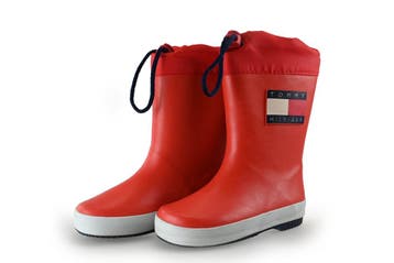 Tommy Hilfiger Regenlaarzen Jongens in maat 27 Rood, Kinderen en Baby's, Verzenden, Jongen of Meisje, Laarzen, Tommy Hilfiger