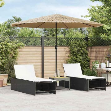 vidaXL Parasol met stalen paal 324x324x247 cm bruin, Tuin en Terras, Verzenden, Nieuw
