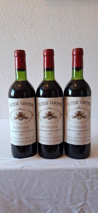 1982 Chateau Gouprie - Pomerol - 3 Bouteilles (0,75 L)