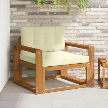vidaXL Buiten Midden Sofa Naturel, Verzenden