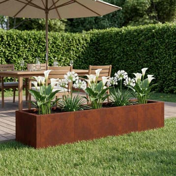 vidaXL Keermuur 6 st 200 x 100 x 30 cm weervast staal, Tuin en Terras, Verzenden, Nieuw