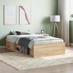 vidaXL Bedframe sonoma eikenkleurig 90x200 cm, Huis en Inrichting, Slaapkamer | Bedden, Verzenden, Nieuw